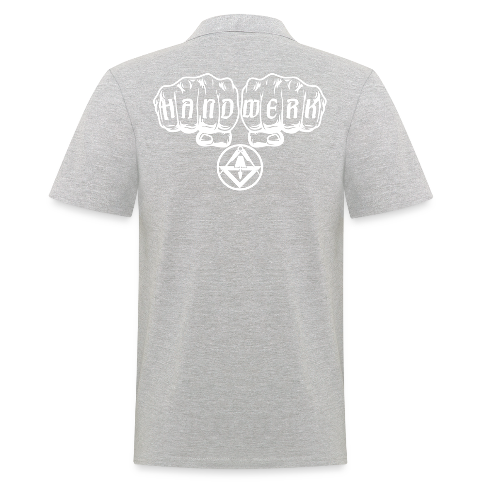 Männer Poloshirt "Stuckateur" Grau meliert Männer Poloshirt