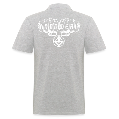 Männer Poloshirt "Stuckateur" Grau meliert Männer Poloshirt