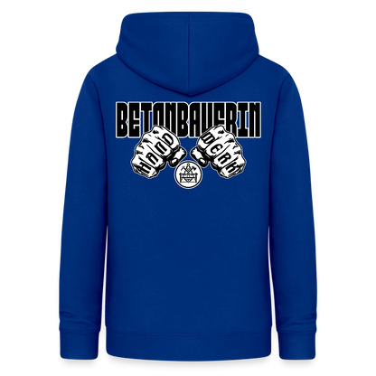 Frauen Hoodie "Betonbauerin" (beidseitig beruckt) Royalblau Frauen Hoodie