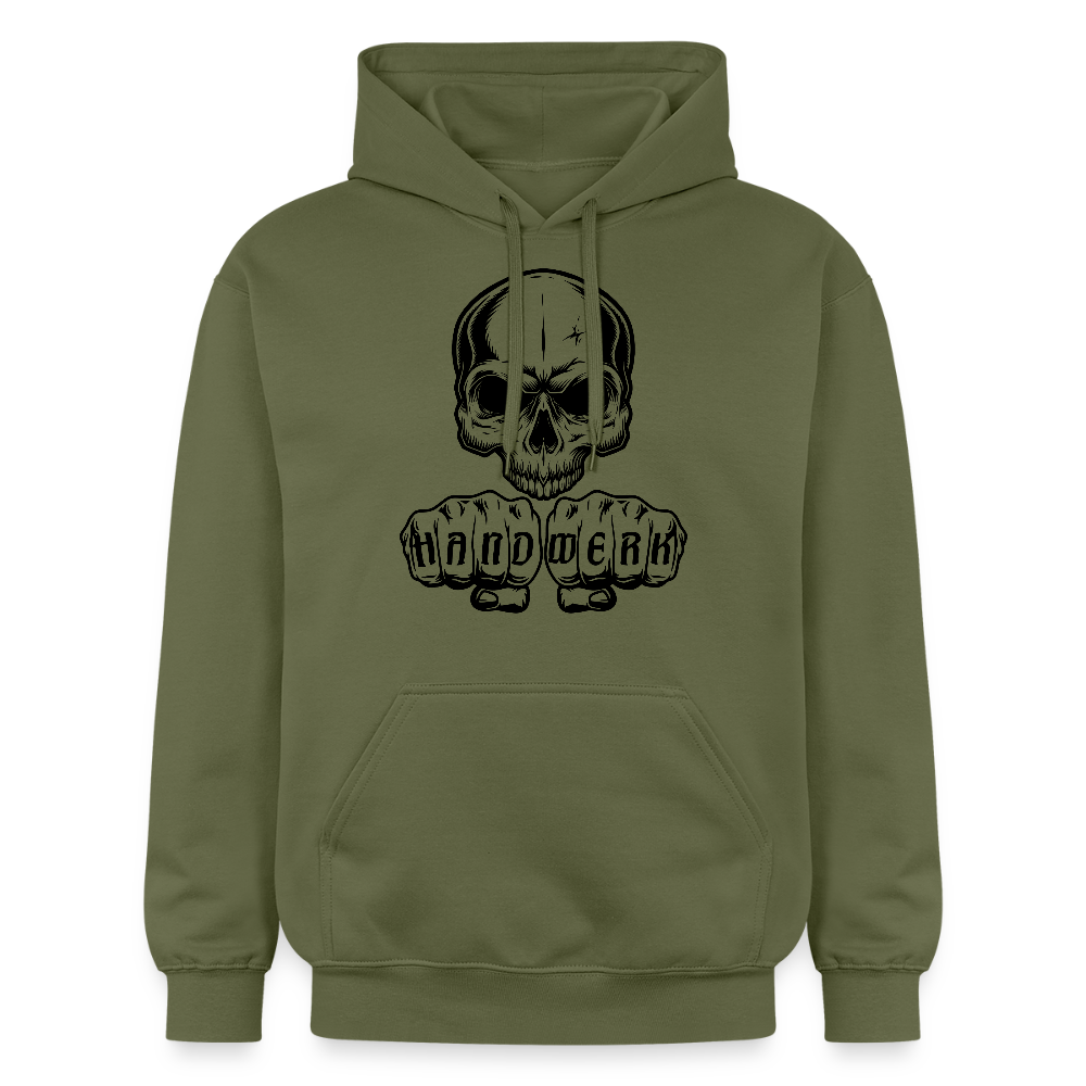 Gildan Unisex Softstyle® "Skull-Handwerk" Militärgrün Gildan Unisex Softstyle® Midweight Hoodie