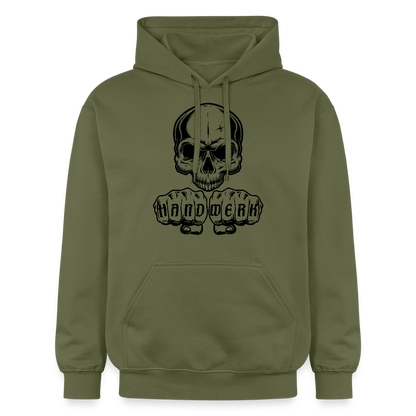 Gildan Unisex Softstyle® "Skull-Handwerk" Militärgrün Gildan Unisex Softstyle® Midweight Hoodie