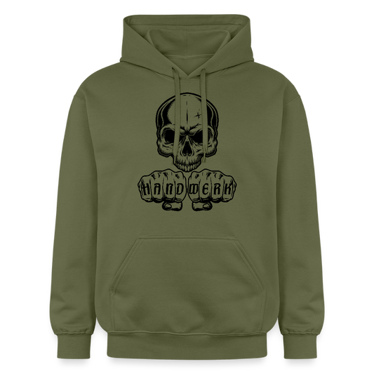 Gildan Unisex Softstyle® "Skull-Handwerk" Militärgrün Gildan Unisex Softstyle® Midweight Hoodie