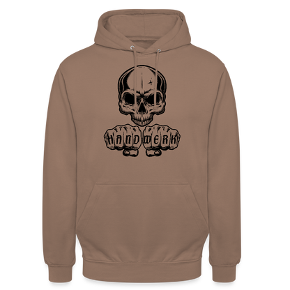 Unisex Hoodie "Skull-Handwerk" Mokka Unisex Hoodie