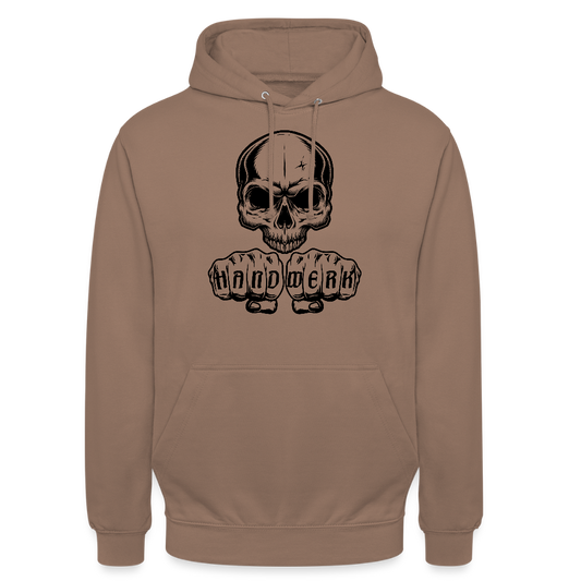 Unisex Hoodie "Skull-Handwerk" Mokka Unisex Hoodie