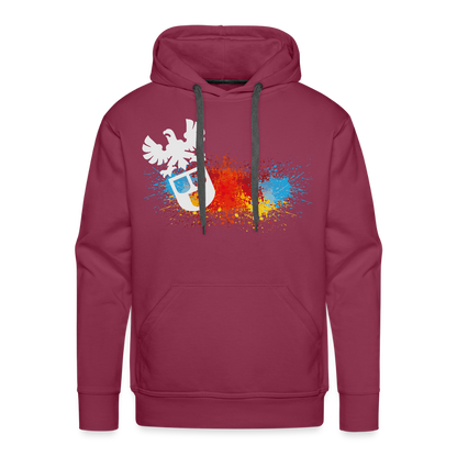 Männer Premium Hoodie "Maler-Splash" Bordeaux Männer Premium Hoodie