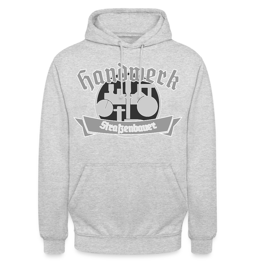 Unisex Hoodie "Strassenbauer" Hellgrau meliert Unisex Hoodie