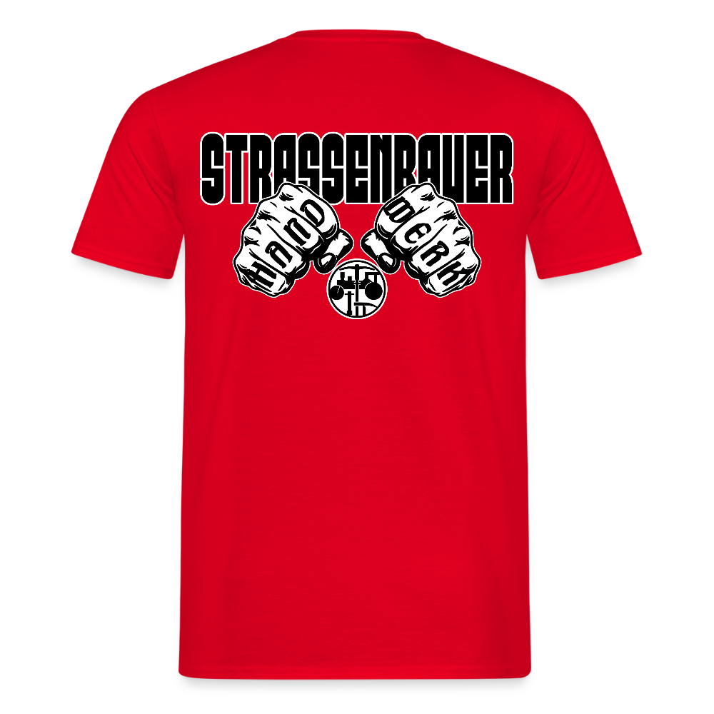 Unisex T-Shirt "Strassenbauer" Rot Männer T-Shirt