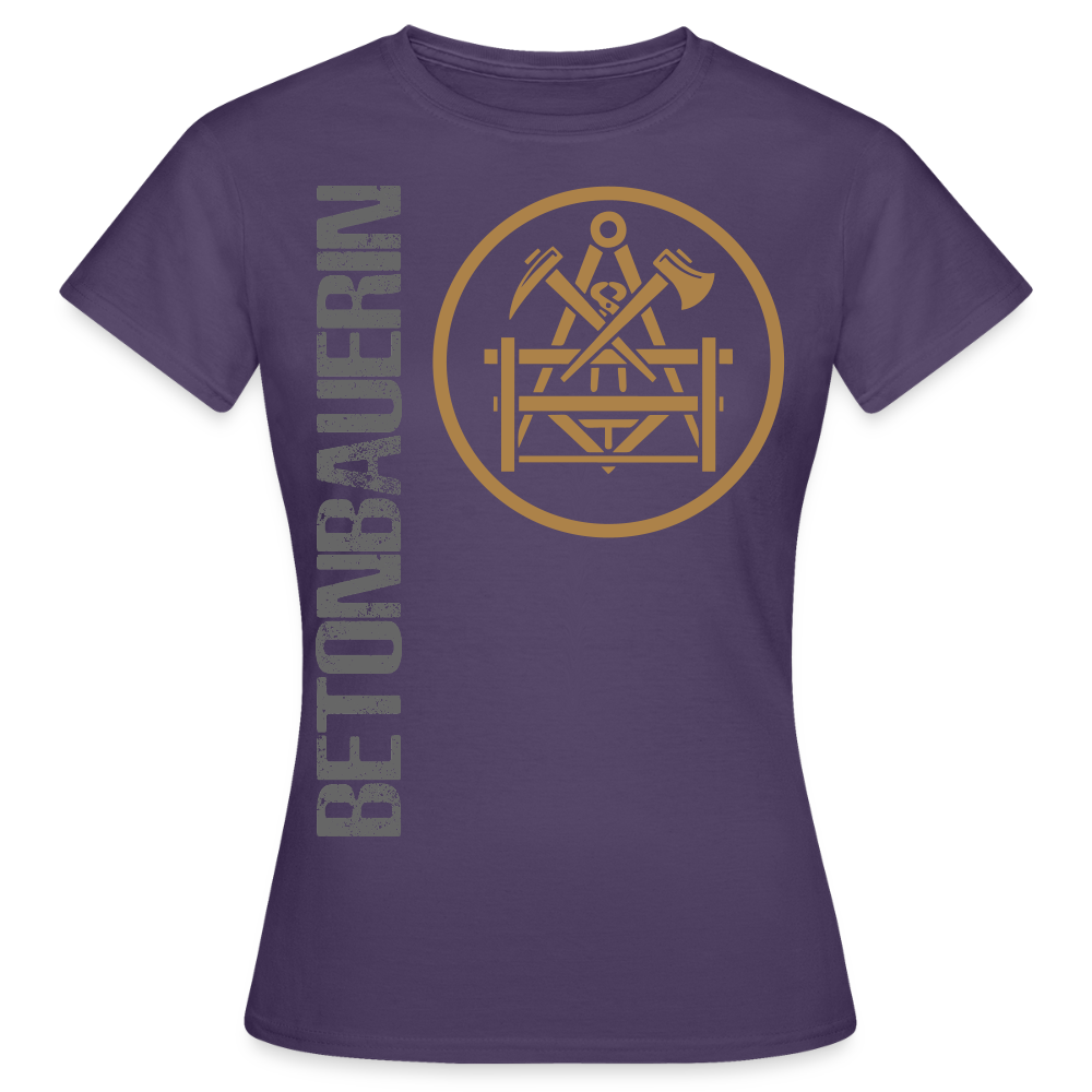 Frauen T-Shirt "Betonbauerin" Dunkellila Frauen T-Shirt