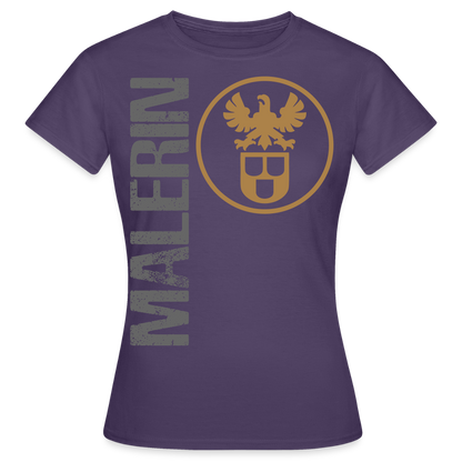 Frauen T-Shirt "Malerin" Dunkellila Frauen T-Shirt