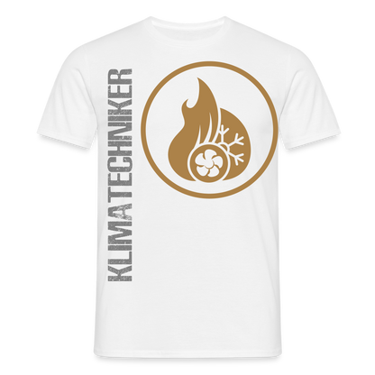 Unisex T-Shirt "Klimatechniker" Weiß Männer T-Shirt