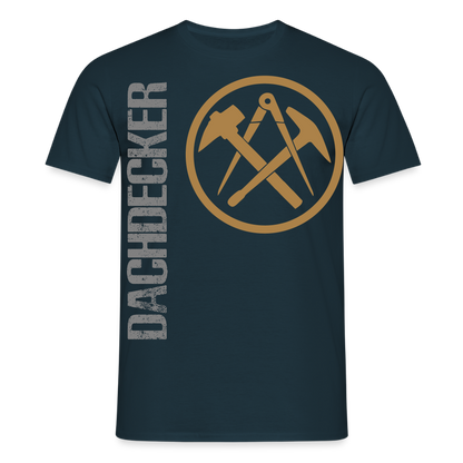 Unisex T-Shirt "Dachdecker" Navy Männer T-Shirt