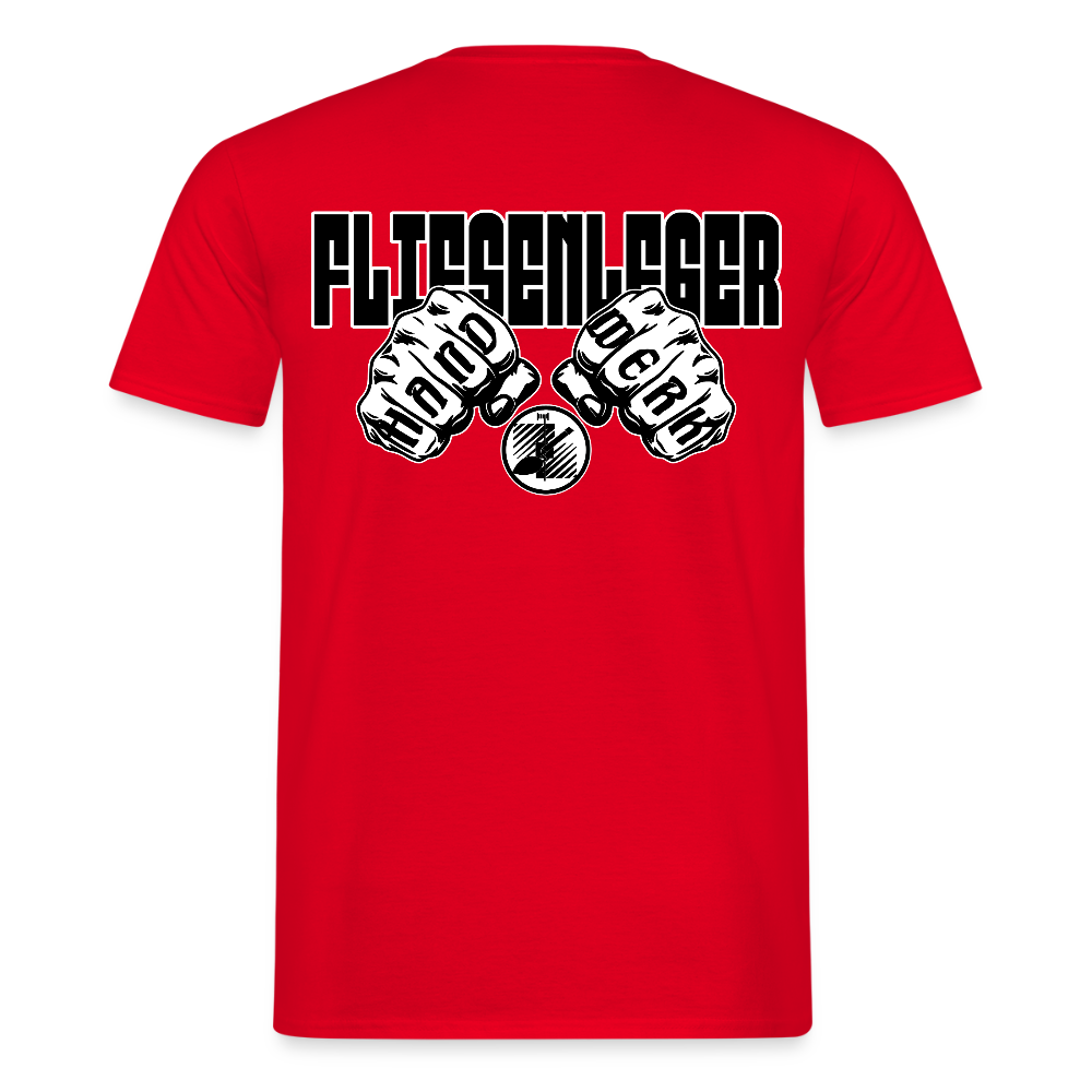 Unisex T-Shirt "Fliesenleger" Rot Männer T-Shirt