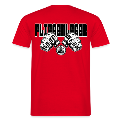 Unisex T-Shirt "Fliesenleger" Rot Männer T-Shirt