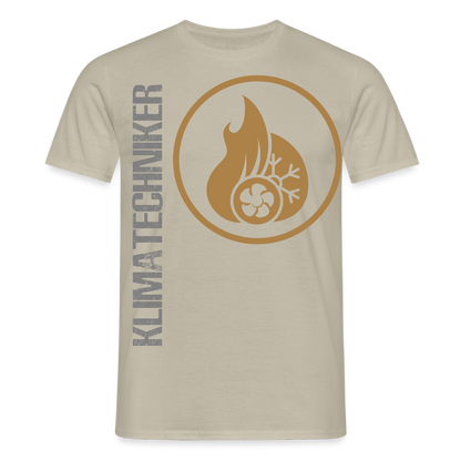 Unisex T-Shirt "Klimatechniker" Sandbeige Männer T-Shirt
