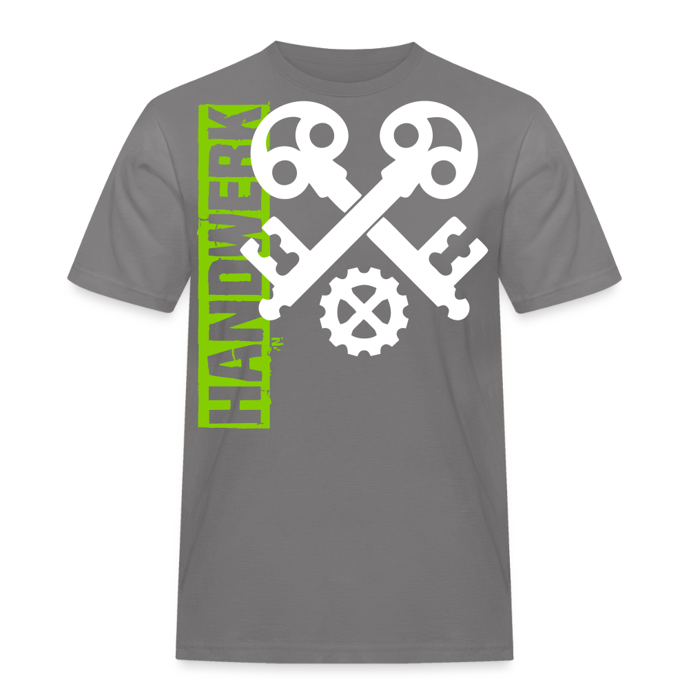 Unisex Workwear T-Shirt "Schlosser" Grau Männer Workwear T-Shirt