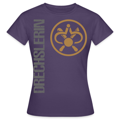 Frauen T-Shirt "Drechslerin" Dunkellila Frauen T-Shirt