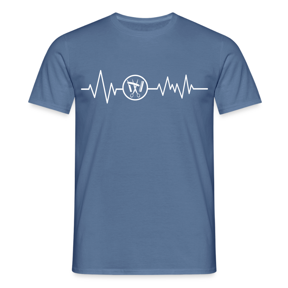 Unisex T-Shirt "Friseur" Taubenblau Männer T-Shirt