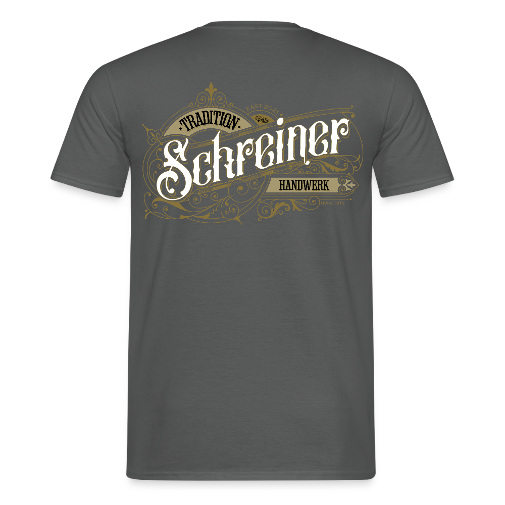 Unisex T-Shirt "Schreiner" Nostalgie Handwerk Anthrazit Männer T-Shirt