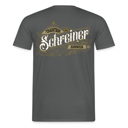 Unisex T-Shirt "Schreiner" Nostalgie Handwerk Anthrazit Männer T-Shirt
