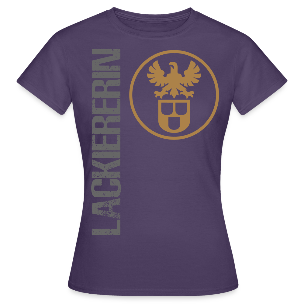 Frauen T-Shirt "Lackiererin" Dunkellila Frauen T-Shirt