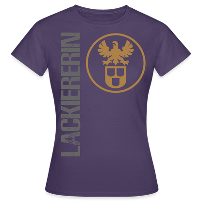 Frauen T-Shirt "Lackiererin" Dunkellila Frauen T-Shirt