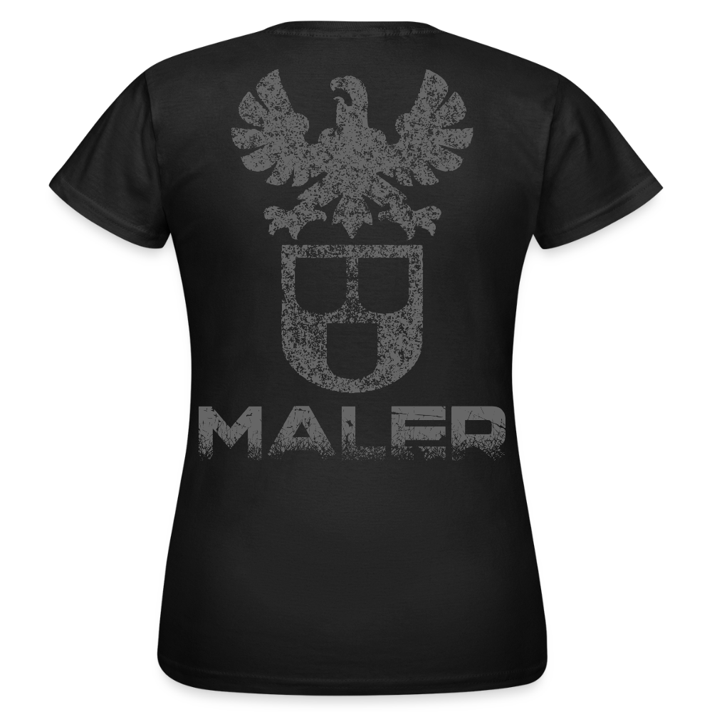 Frauen T-Shirt "Maler" Schwarz Frauen T-Shirt