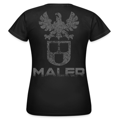 Frauen T-Shirt "Maler" Schwarz Frauen T-Shirt