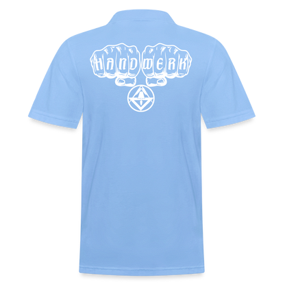 Männer Poloshirt "Stuckateur" Himmelblau Männer Poloshirt