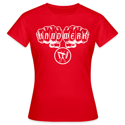 Frauen T-Shirt "Friseur" Rot Frauen T-Shirt