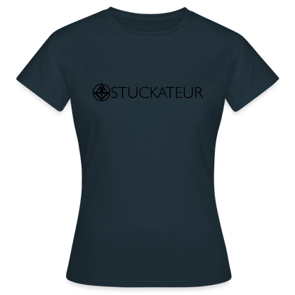 Frauen T-Shirt "Stuckateur" Navy Frauen T-Shirt