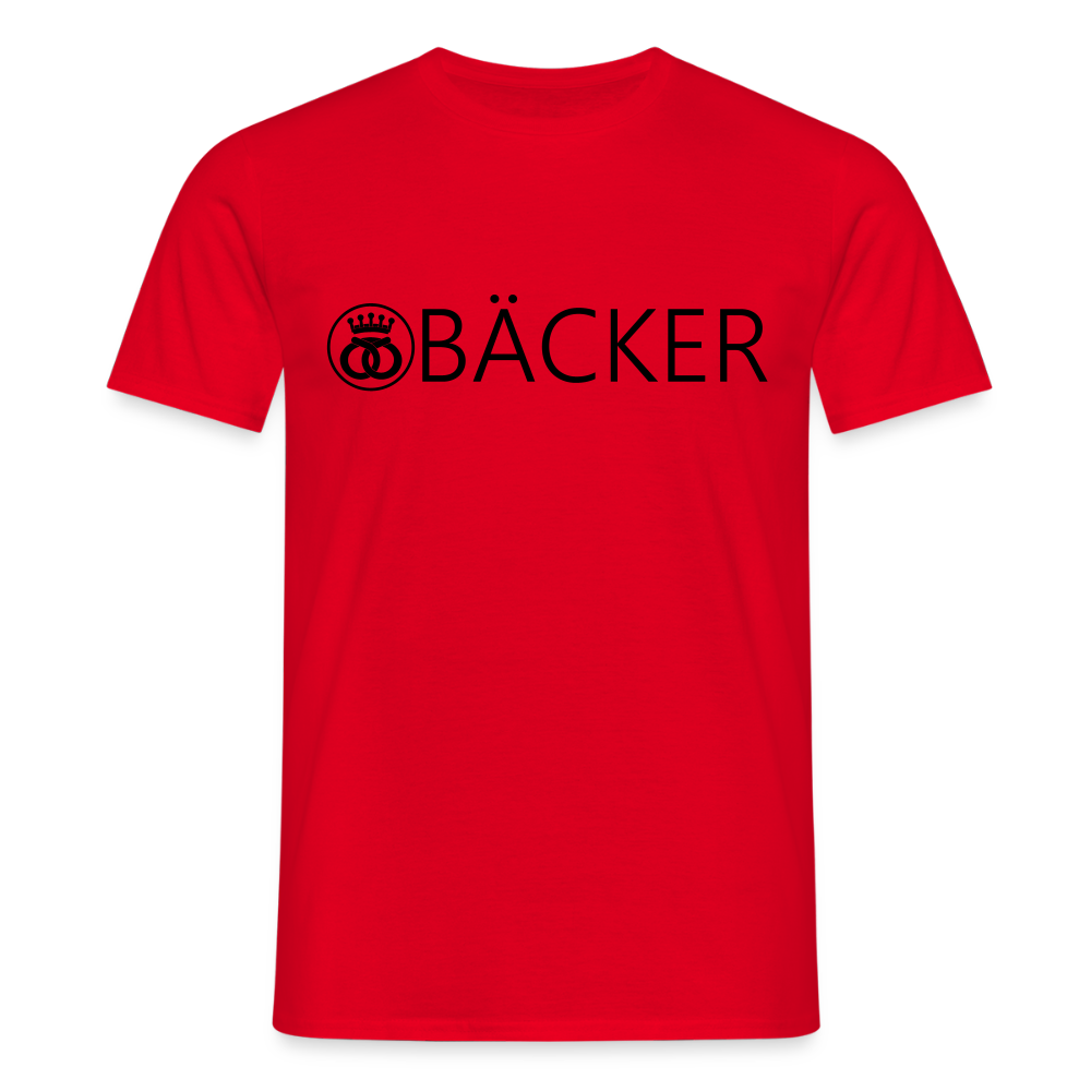 Unisex T-Shirt "Bäcker" Rot Männer T-Shirt