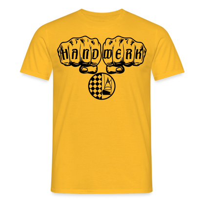 Unisex T-Shirt "Bodenleger" Gelb Männer T-Shirt