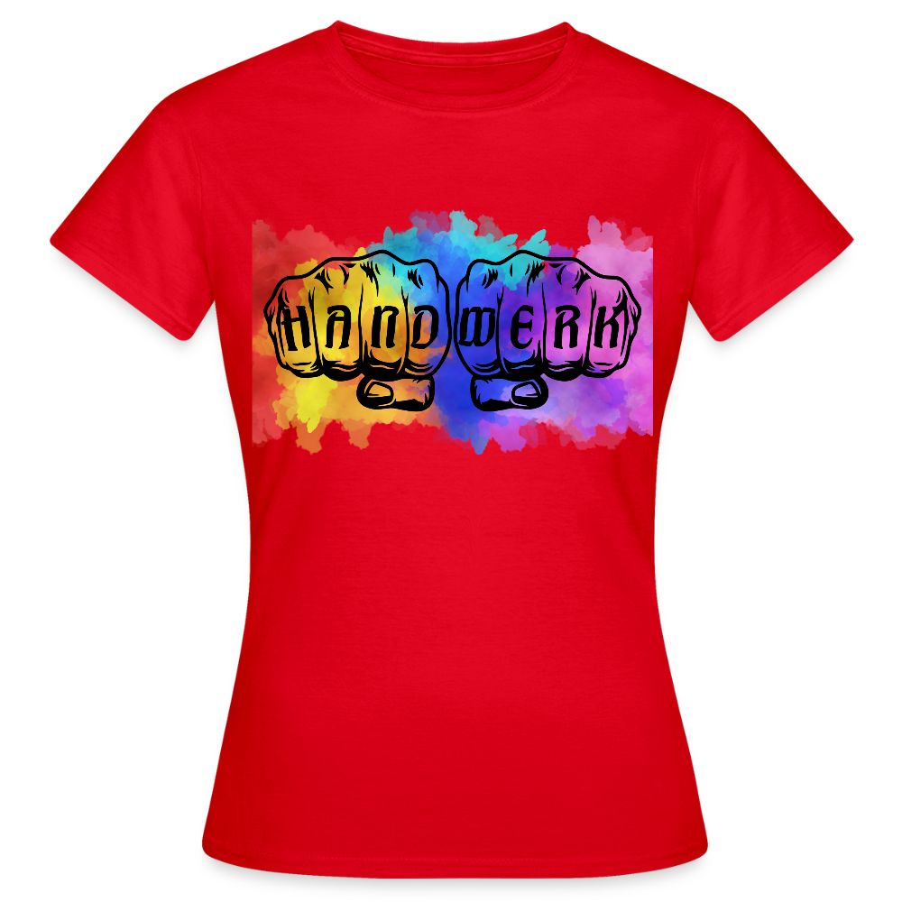 Frauen T-Shirt "Splash-Handwerk" Rot Frauen T-Shirt