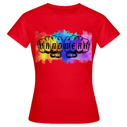 Frauen T-Shirt "Splash-Handwerk" Rot Frauen T-Shirt