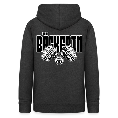 Frauen Hoodie "Bäckerin" (beidseitig beruckt) - Anthrazit