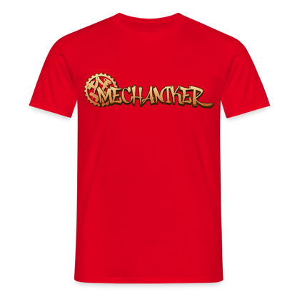 Unisex T-Shirt "Mechaniker" Rot Männer T-Shirt