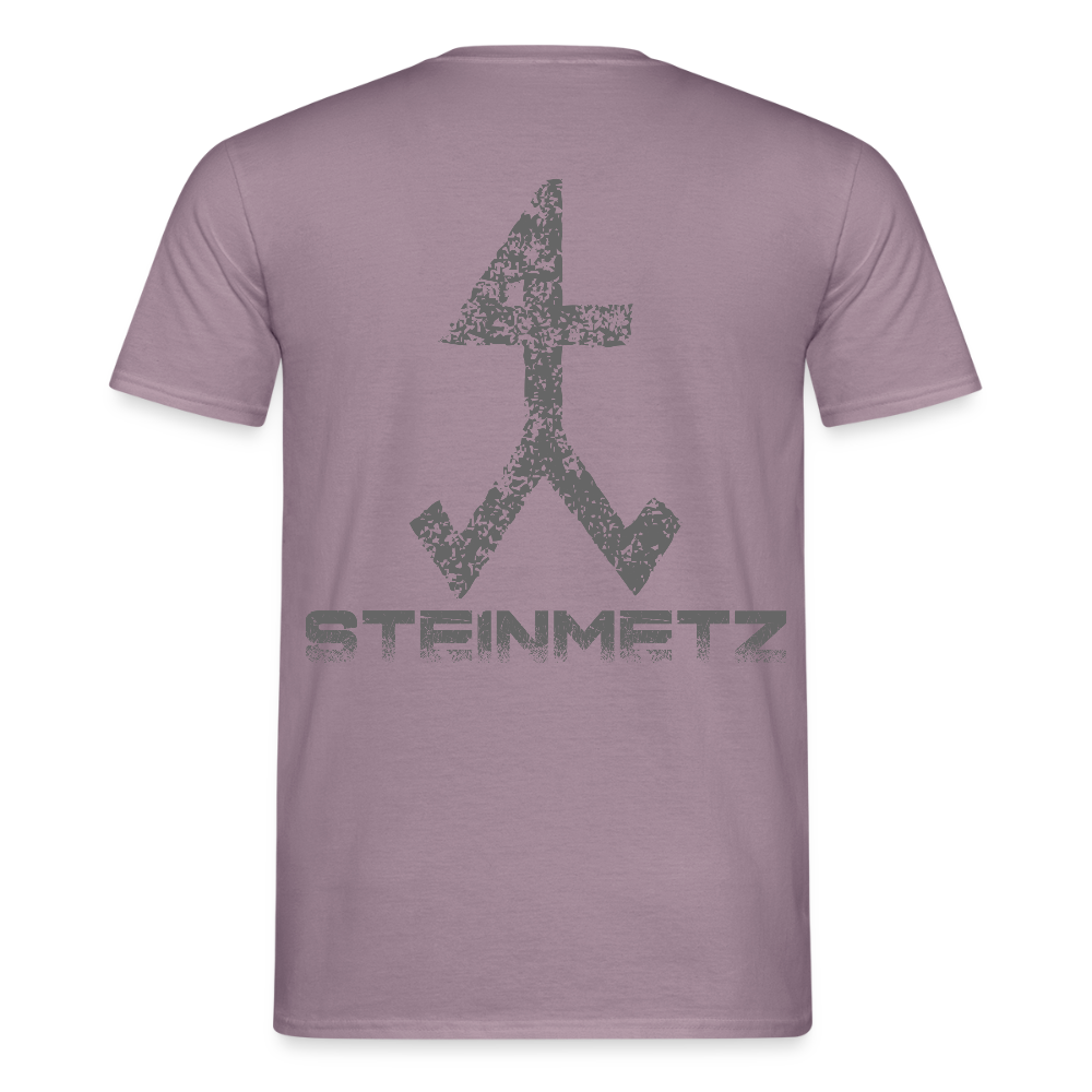 Unisex T-Shirt "Steinmetz" Lilagrau Männer T-Shirt