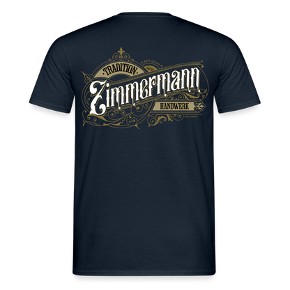 Unisex T-Shirt "Zimmermann"-Nostalgie von Spreadconnect, Männer T-Shirt mit nostalgischem Druck, bequemes Streetwear-Design.