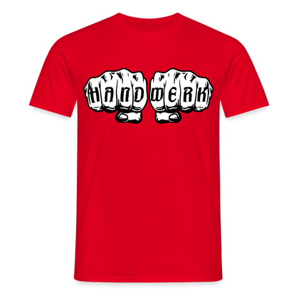 Unisex T-Shirt "Handwerk" Rot Männer T-Shirt