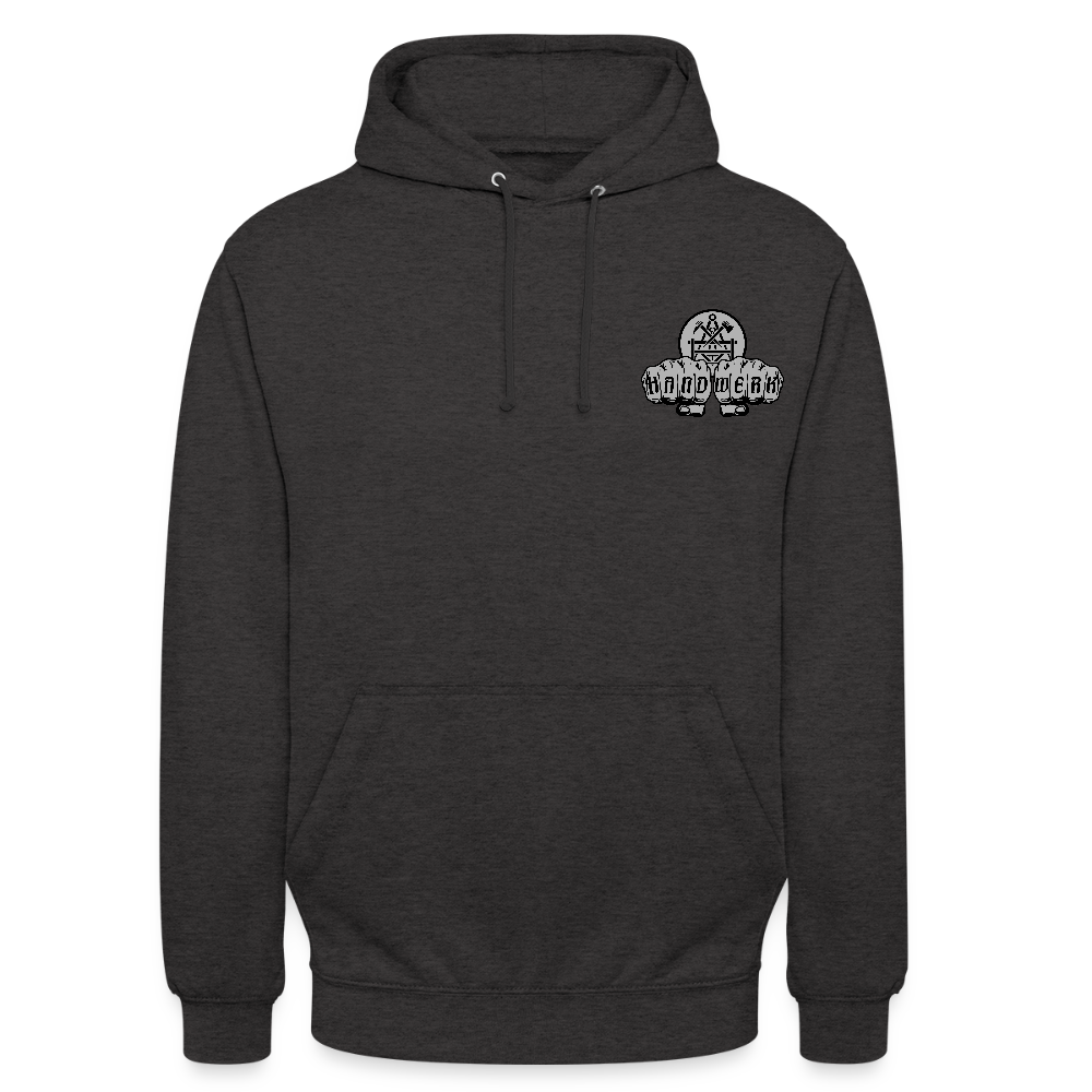 Unisex Standard Hoodie "Betonbauer" beidseitig bedruckt Anthrazit Unisex Hoodie