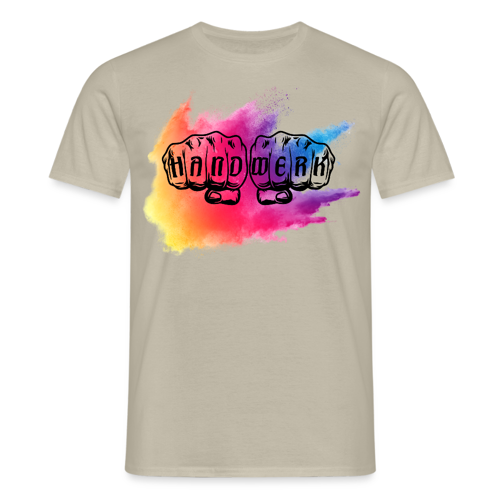 Unisex T-Shirt "Holy-Handwerk" Sandbeige Männer T-Shirt