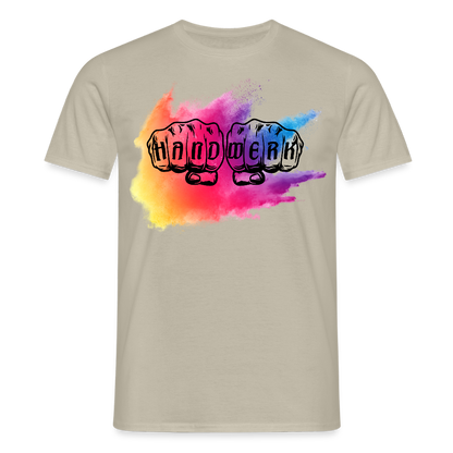 Unisex T-Shirt "Holy-Handwerk" Sandbeige Männer T-Shirt