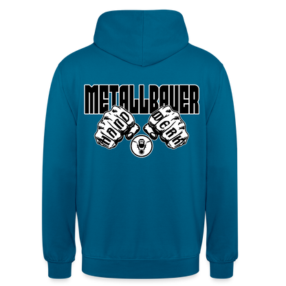 Unisex Hoodie "Metallbauer" (beidseitig bedruckt) - Tiefseeblau 