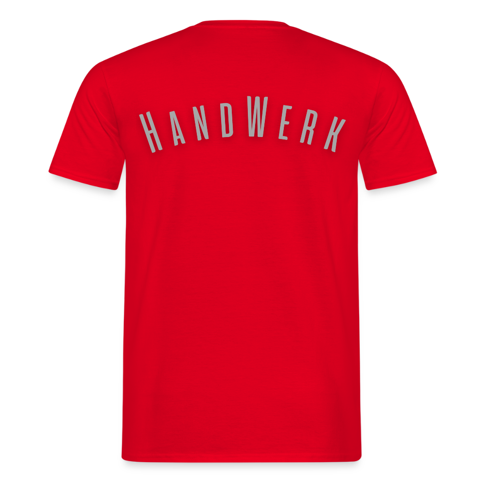 Unisex T-Shirt "Handwerk" Rot Männer T-Shirt
