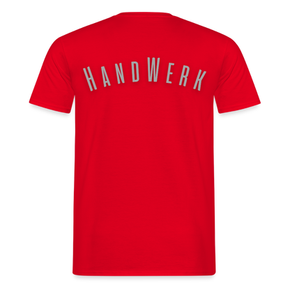 Unisex T-Shirt "Handwerk" Rot Männer T-Shirt