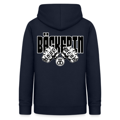 Frauen Hoodie "Bäckerin" (beidseitig beruckt) - Navy