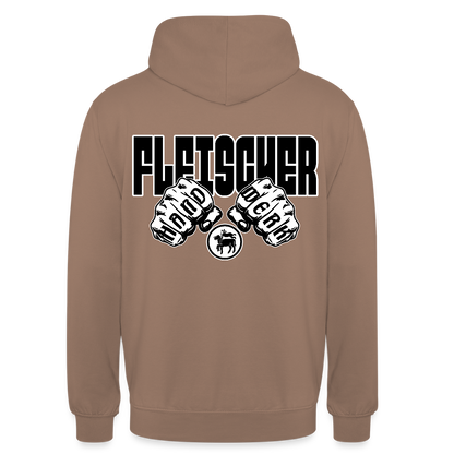 Unisex Hoodie "Fleischer" (beidseitig bedruckt) Mokka Unisex Hoodie