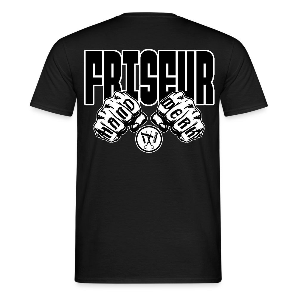 Unisex T-Shirt "Friseur" Schwarz Männer T-Shirt