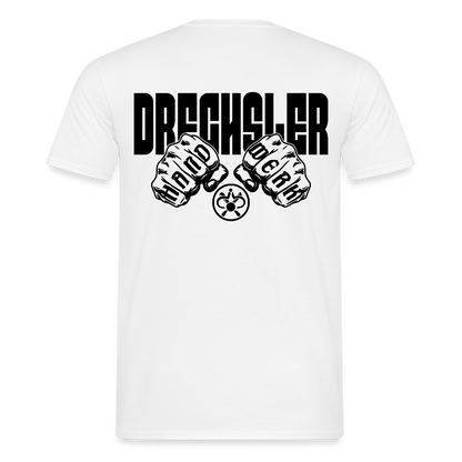 Unisex T-Shirt "Drechsler" (beidseitig bedruckt) Weiß Männer T-Shirt