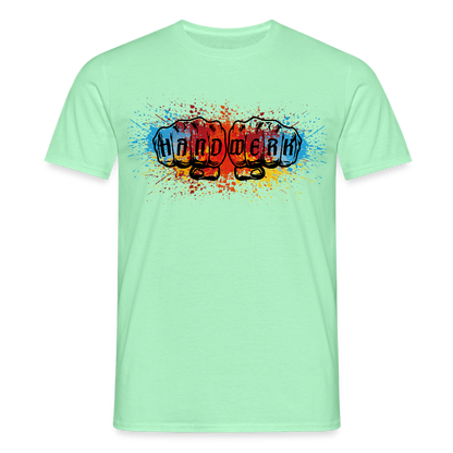 Unisex T-Shirt "Splash-Color" Mintgrün Männer T-Shirt
